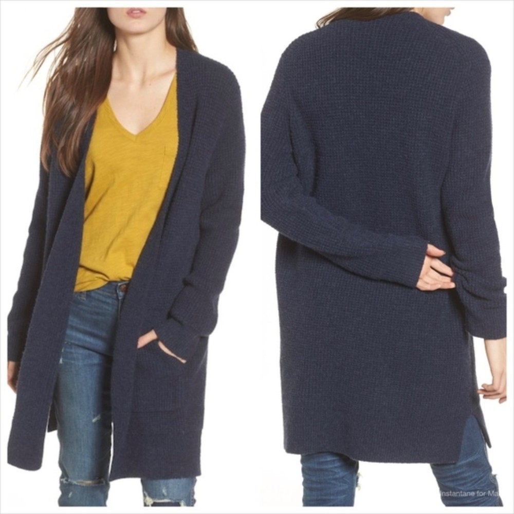 Madewell waffle stitch cardigan sweater